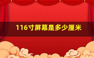 116寸屏幕是多少厘米