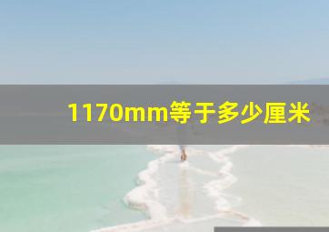 1170mm等于多少厘米