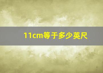 11cm等于多少英尺