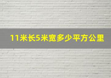 11米长5米宽多少平方公里