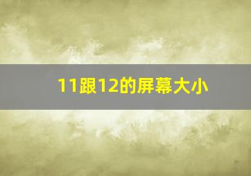 11跟12的屏幕大小