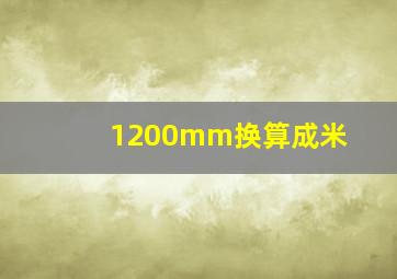 1200mm换算成米