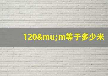 120μm等于多少米