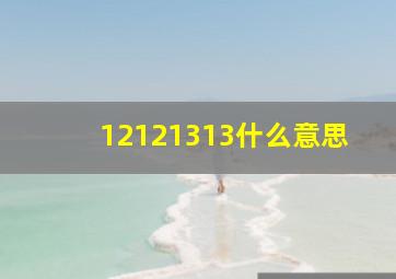 12121313什么意思