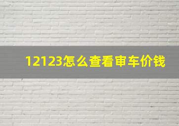 12123怎么查看审车价钱