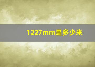 1227mm是多少米