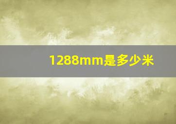 1288mm是多少米