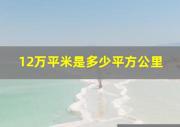 12万平米是多少平方公里