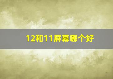 12和11屏幕哪个好