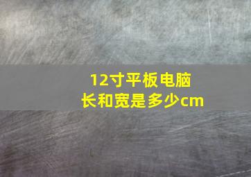 12寸平板电脑长和宽是多少cm