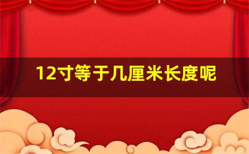 12寸等于几厘米长度呢