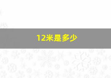 12米是多少