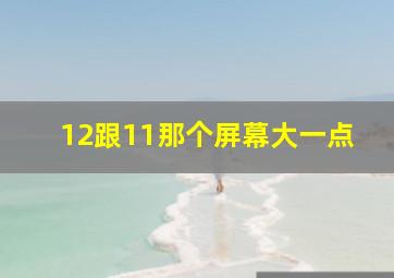 12跟11那个屏幕大一点