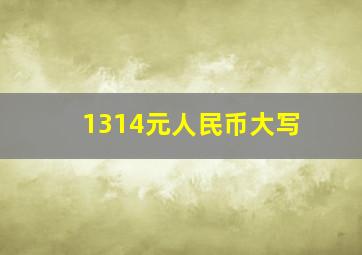 1314元人民币大写