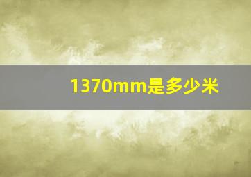 1370mm是多少米