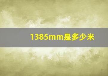 1385mm是多少米