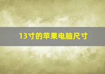 13寸的苹果电脑尺寸