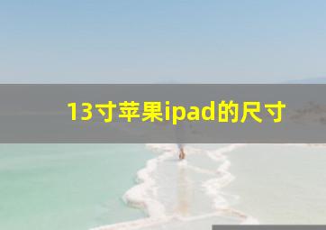 13寸苹果ipad的尺寸