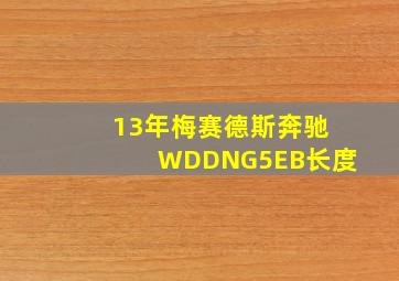 13年梅赛德斯奔驰WDDNG5EB长度