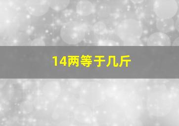 14两等于几斤