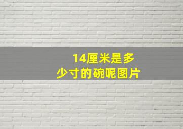 14厘米是多少寸的碗呢图片