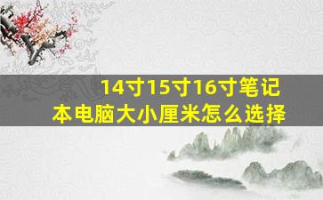 14寸15寸16寸笔记本电脑大小厘米怎么选择