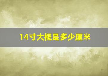 14寸大概是多少厘米