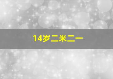 14岁二米二一