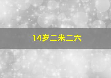 14岁二米二六