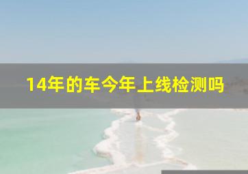 14年的车今年上线检测吗