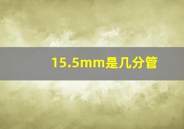 15.5mm是几分管