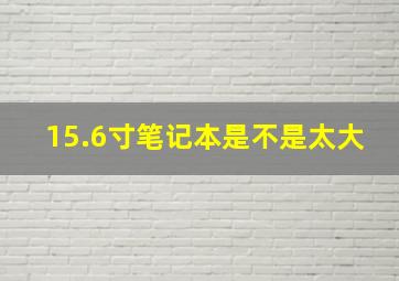 15.6寸笔记本是不是太大