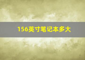 156英寸笔记本多大