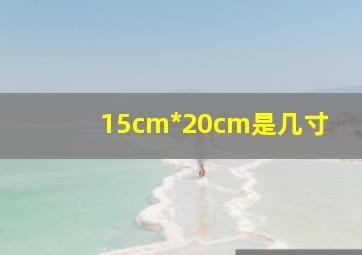 15cm*20cm是几寸