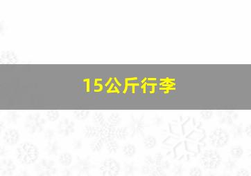 15公斤行李