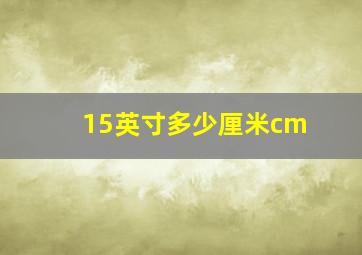 15英寸多少厘米cm