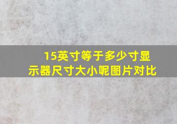 15英寸等于多少寸显示器尺寸大小呢图片对比