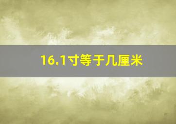 16.1寸等于几厘米