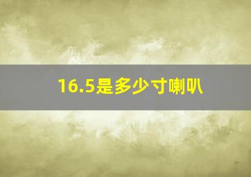 16.5是多少寸喇叭