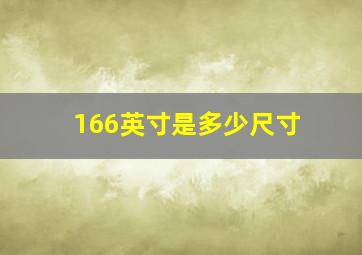 166英寸是多少尺寸