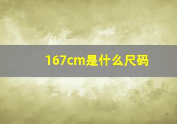 167cm是什么尺码