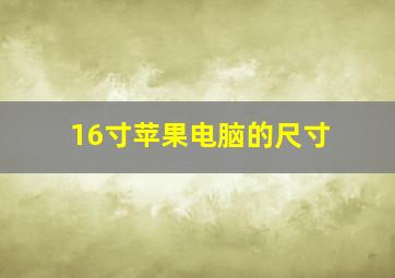 16寸苹果电脑的尺寸