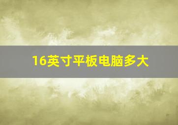 16英寸平板电脑多大