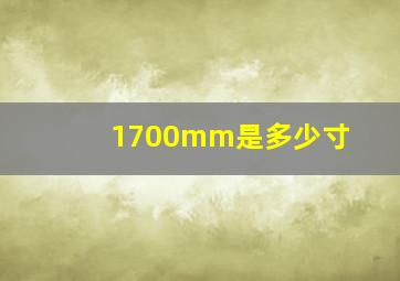 1700mm是多少寸