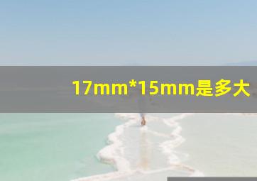 17mm*15mm是多大