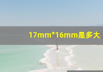 17mm*16mm是多大