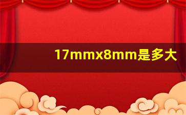 17mmx8mm是多大