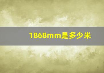 1868mm是多少米