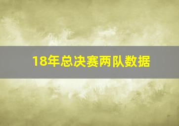 18年总决赛两队数据