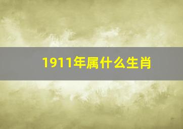 1911年属什么生肖